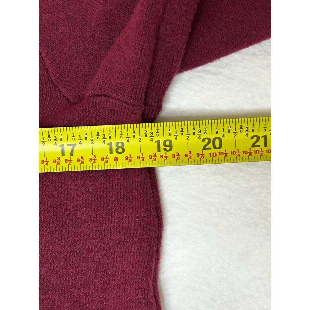 J.Jill Women's Burgundy Red Mock Neck Knit Sweater Top Size S Petite Long Sleeve - Picture 8 of 10